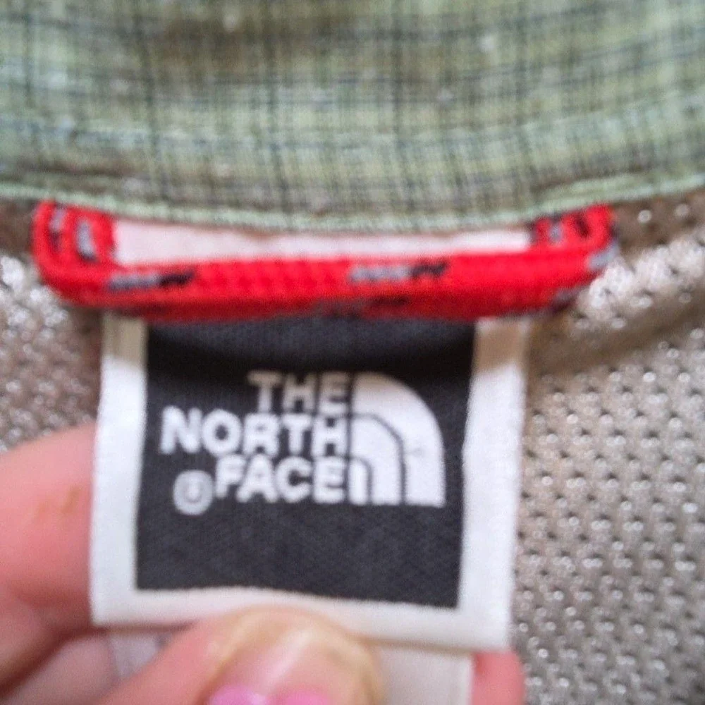 The North Face Shirt Mens‎ Large Green Check Short Sleeve Lined Button-Up Casual